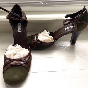 Vintage Alfani Olive Green Heels-size 9.5
